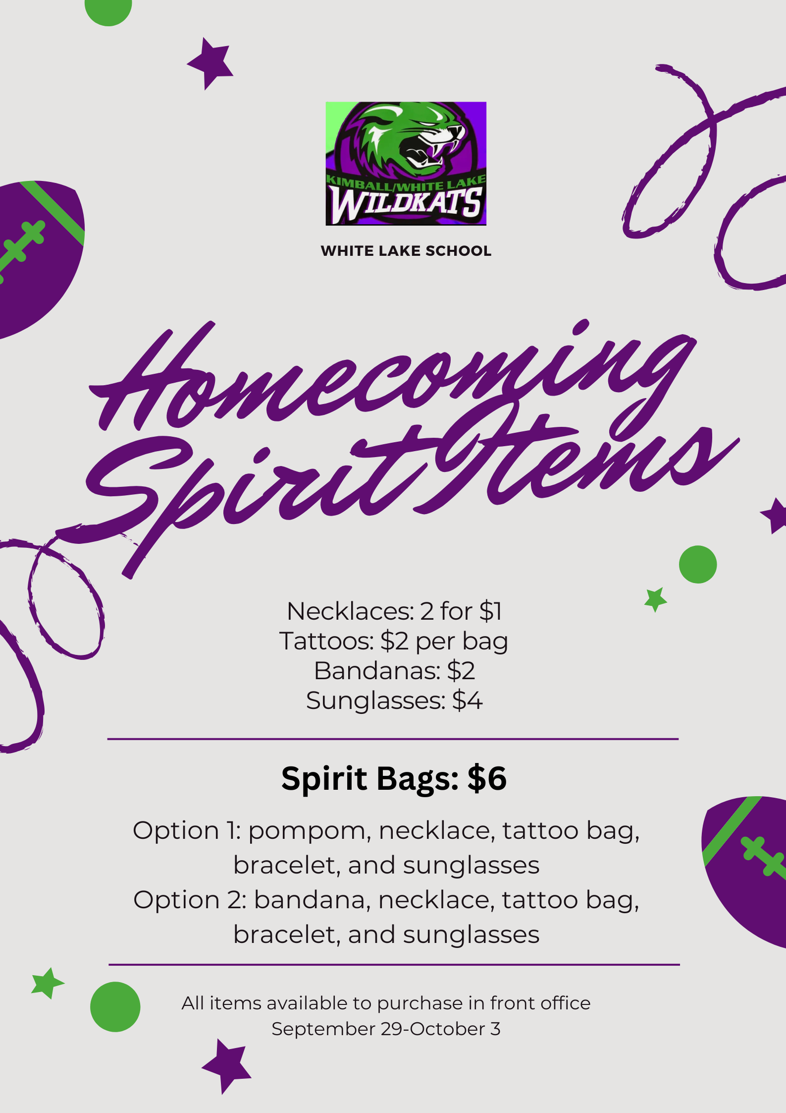 Homecoming Spirit Items